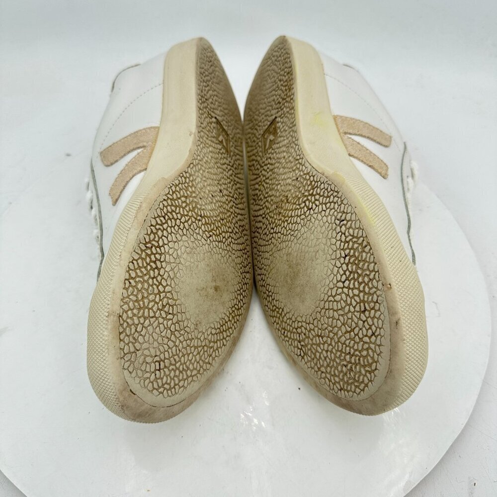 VEJA Esplar Women Size 7 White Leather Tan V Logo Lace Up Sneakers - Picture 7 of 11